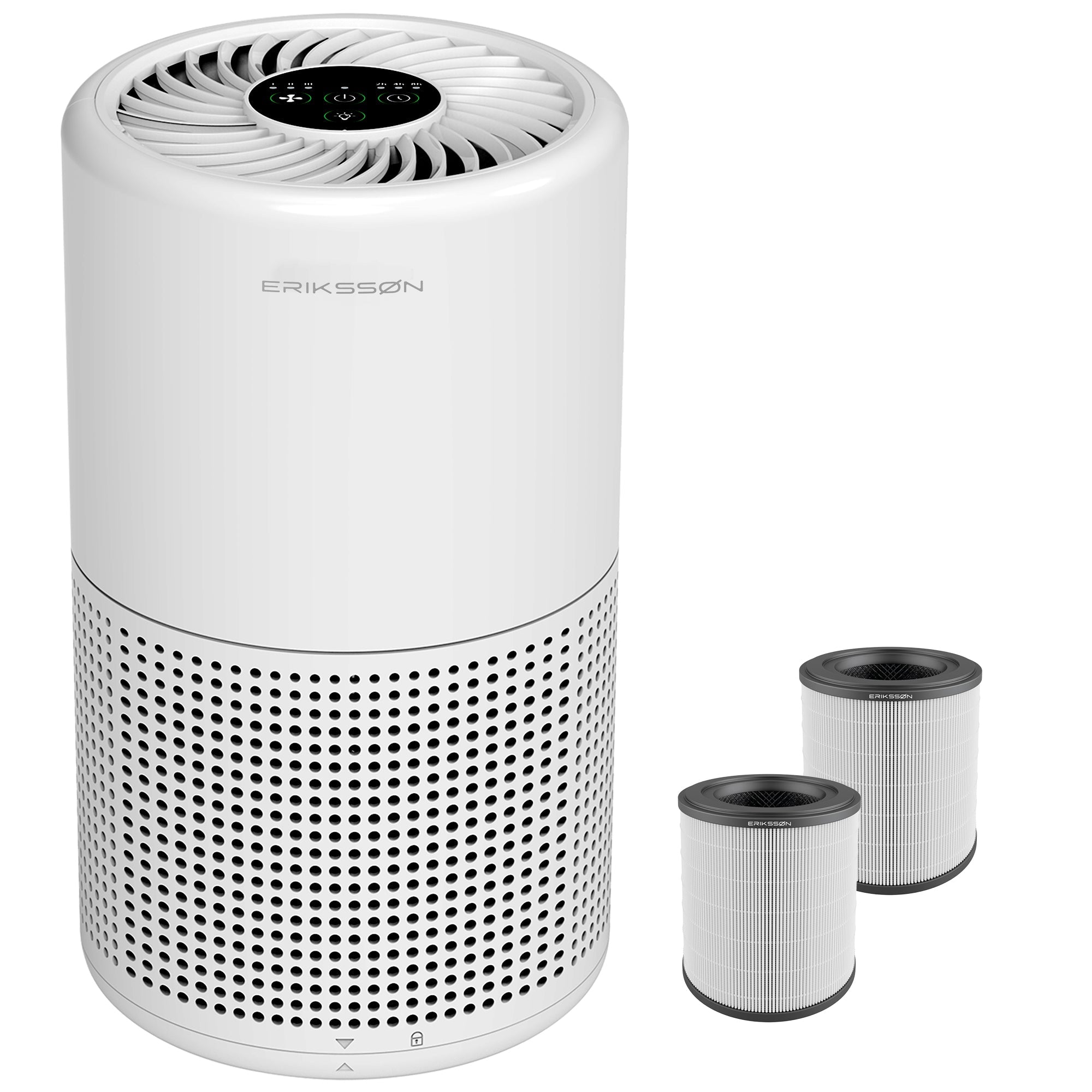 Erikssøn Luchtreiniger Air Pure Prime - Met 2x HEPA - Filter - 70 m3/u - Wit - Erikssøn