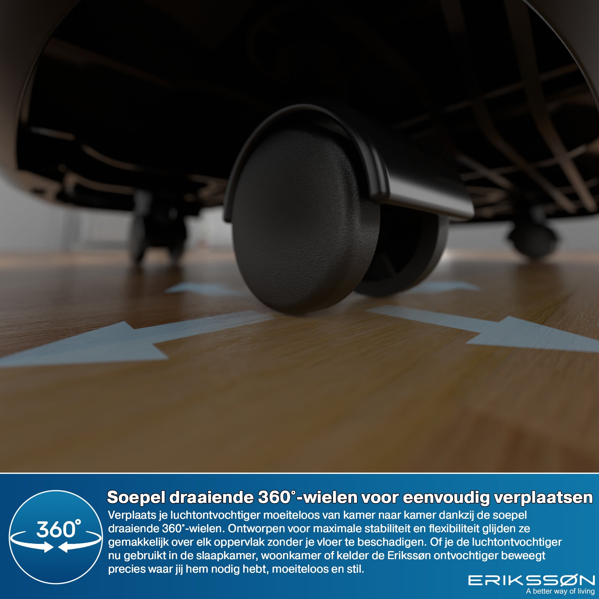 Erikssøn Luchtontvochtiger - Dry Pro Plus - Tot 20L/dag - Zwart - Erikssøn